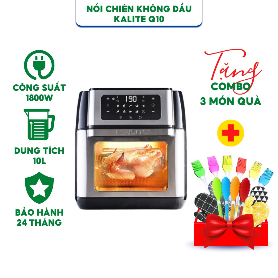 (Mã CHUT002 giảm 8%) Nồi Chiên Không Dầu Kalite Q10 LƯU Ý BẢN MỚI ÊM KHÔNG ỒN, UY TÍN, CHẤT LƯỢNG - HÀNG CHÍNH HÃNG