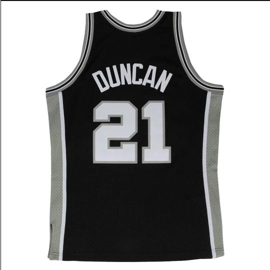 Áo Bóng Đá Mitchell & Ness San Antonio Spurs Tim Duncan 21 98-99 Chất Lượng Cao