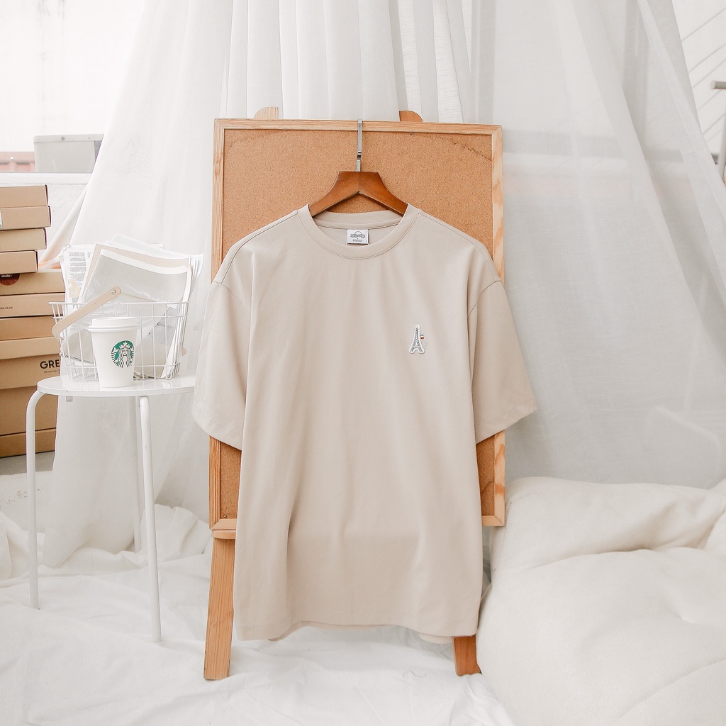 Áo Thun Tay Ngắn Polham Thêu Hình Hình Đáng Yêu Phong Cách Hàn Quốc