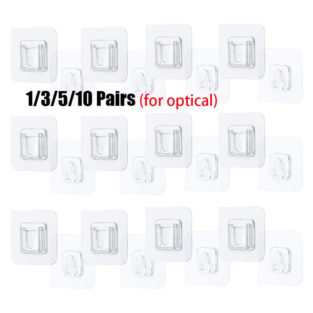 Set 1/3/5/10 cặp móc treo đồ dán tường chống thấm nước chống dầu không cần khoan tường tiện dụng cho gia đình
