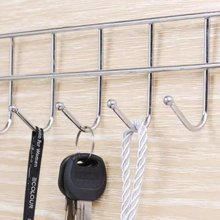 Thanh treo bằng  inox có  5 móc gắn cửa