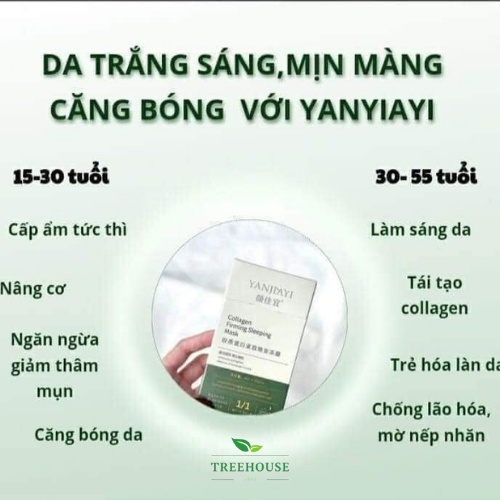 Hộp 20 gói mặt nạ ngủ thạch collagen nâng cơ nội địa trung