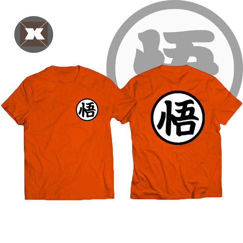 Áo thun ngắn tay cổ tròn in họa tiết hoạt hình Dragon Ball thời trang cho nam nữ