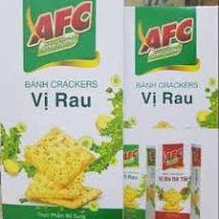 Bánh Crackers AFC Mặn Vị Rau& Lúa Mì hộp 8 gói 200g