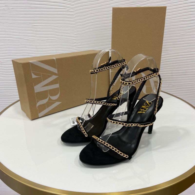 X(ẢNH THẬT) Sandal 9p Quai Mảnh Xích Da Lộn Mềm Êm Fullbox Tem Hãng Cao Cấp