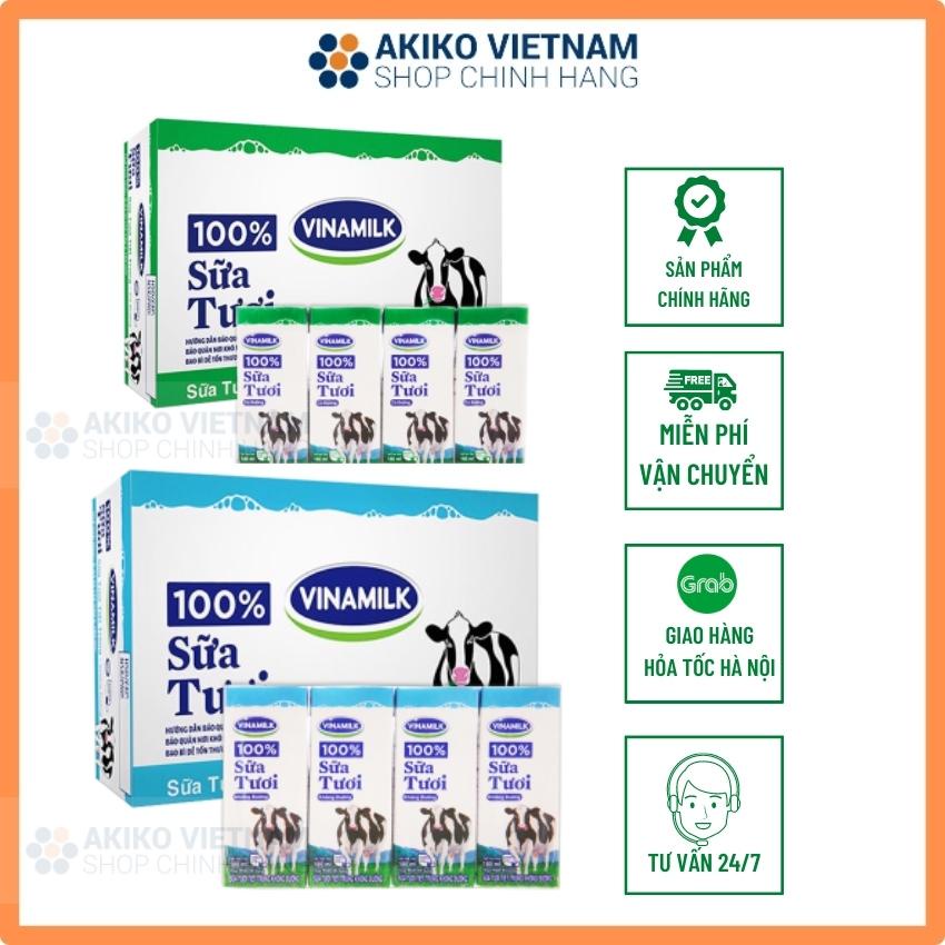 Sữa Vinamilk ❤ FREESHIP ❤ Thùng sữa Vinamilk 100% có đường 180ml (4 *12 lốc) , Sữa Tươi - Sữa Tươi có đường