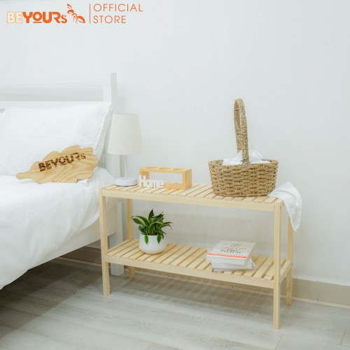 Kệ để giày 2 tầng BEYOURs Bench 2FM gỗ thông nhập khẩu, để được 10 đôi giày, chịu lực tốt (3 màu)