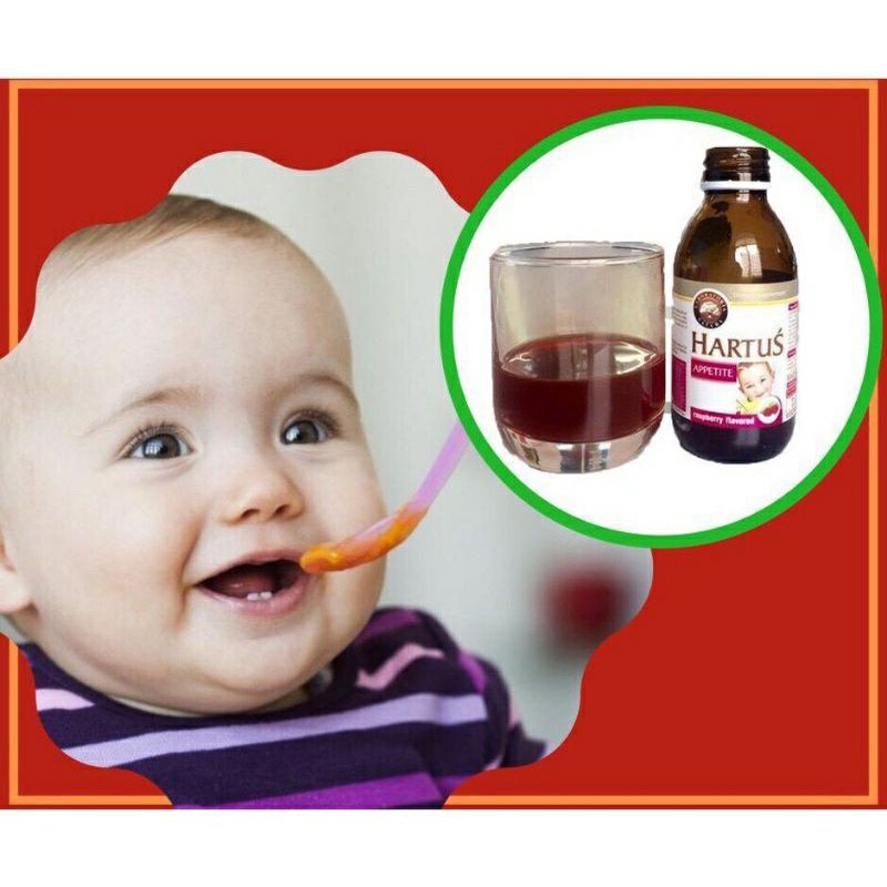 HARTUS APPETITE siro ăn ngon cho bé, cải thiện chứng biếng ăn, kích thích tiêu hóa của trẻ (Lọ 150ml)