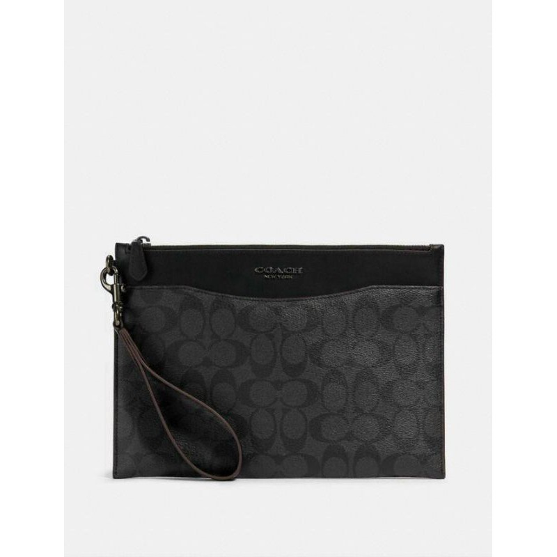 Clutch C0ach Unisex da thật chuẩn xịn