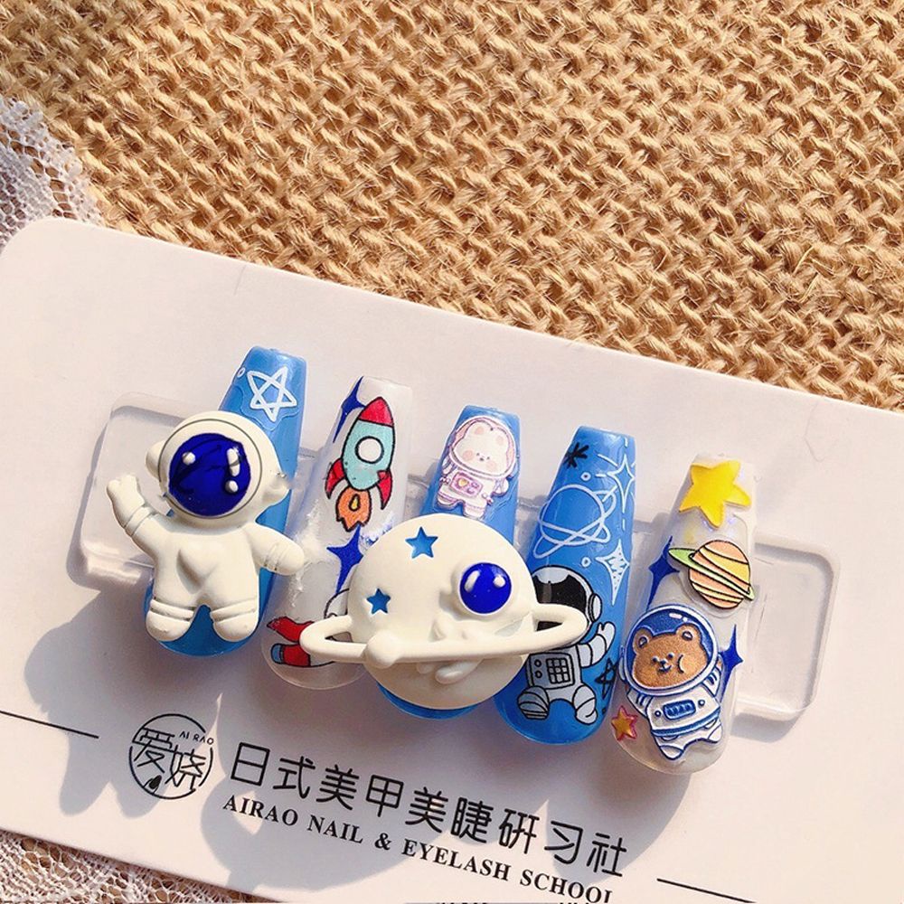 [Hàng mới về] Nhãn Dán Họa Tiết Hoạt Hình 3D Trang Trí Móng Tay DIY