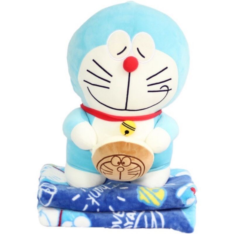 🌻GẤU BÔNG KÈM MỀN DORAEMON 🎀