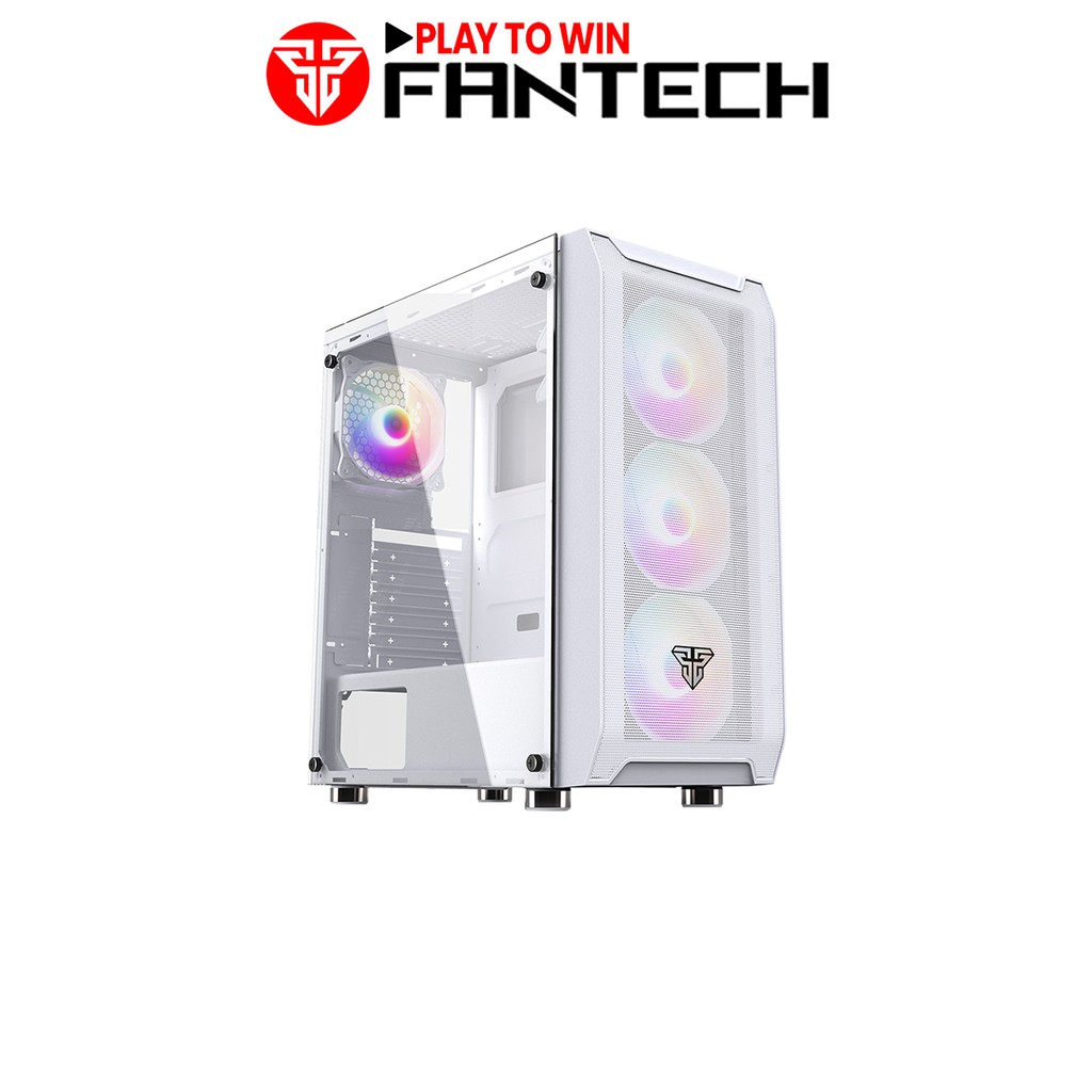 Vỏ Case Máy Tính Mặt Bên Kính Cường Lực FANTECH CG80 AERO Tặng Kèm 4 Quạt LED RGB