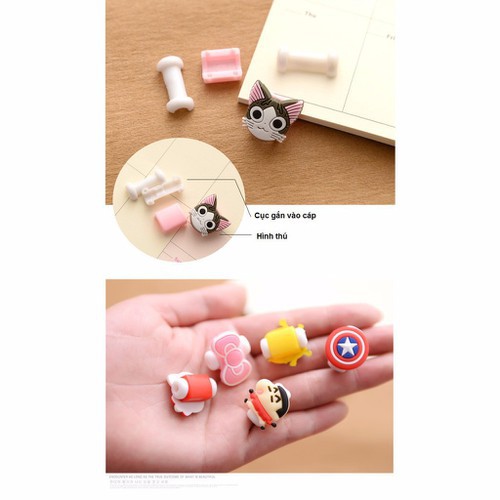thú cute bảo vệ đầu cáp chống hỏng thon gọn