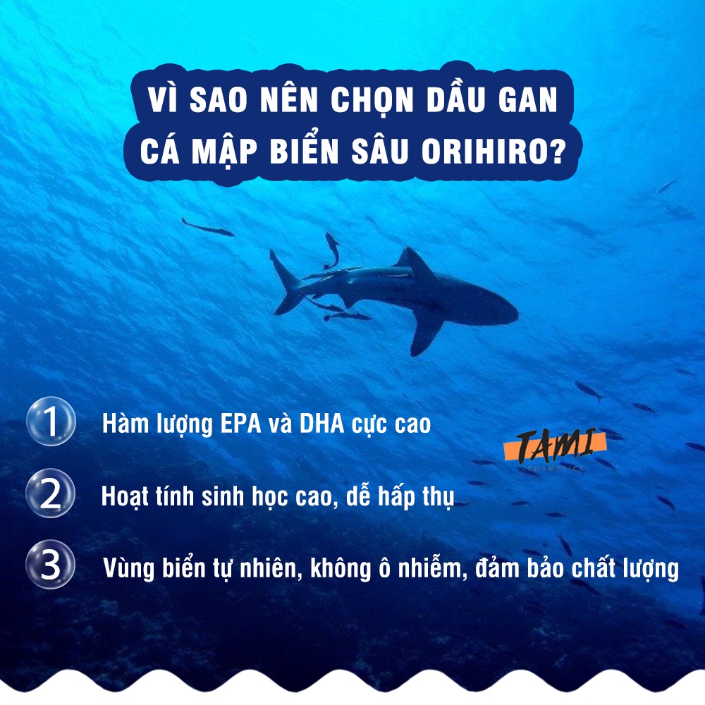 Viên uống dầu gan cá mập ORIHIRO Squalene Nhật Bản hỗ trợ xương khớp, tim mạch 360 viên/lọ TM-OR-SQU01