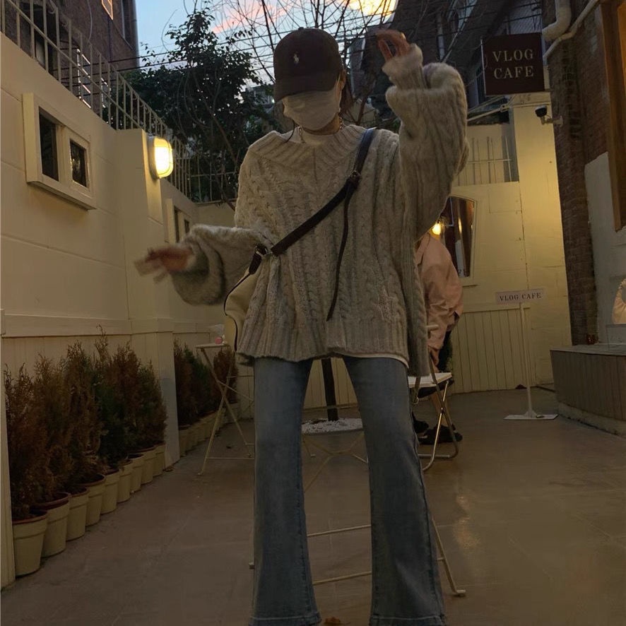 Áo Sweater Dệt Kim Cổ V Kiểu Retro Hàn Quốc Thời Trang Mùa Thu 2022 Cho Nữ