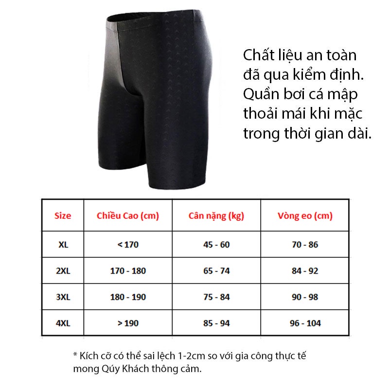 Quần Bơi Nam Co Dãn 4 Chiều, Quần Bơi Nam Thun Lạnh Mau Khô SG108