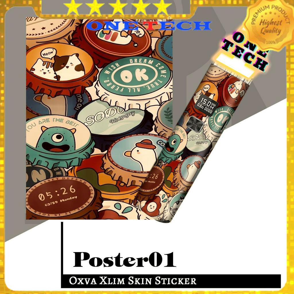 Miếng dán Skin Poster kim tuyến cho X.lim V2, rill X, SE, Favostix, Feelin, Flexus, Gotex, Ursa Nano, Origin Mini