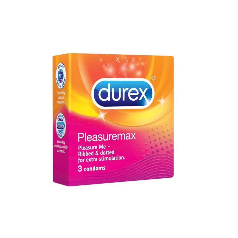 Bao cao su Durex Pleasuremax hộp 3 chiếc bcs gân gai  tạo cảm xúc mãnh liệt Sói.official