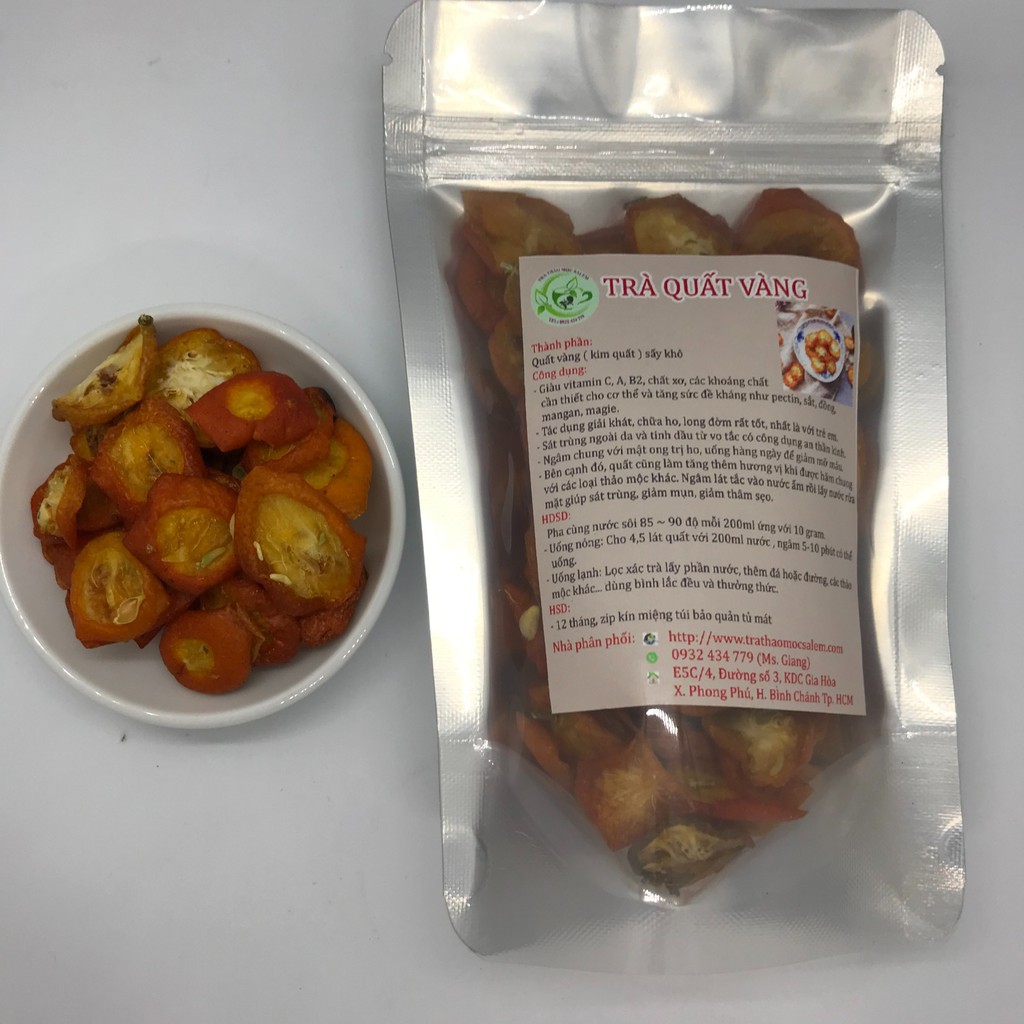 Trà quất vàng ( trà tắc) sấy khô 100g