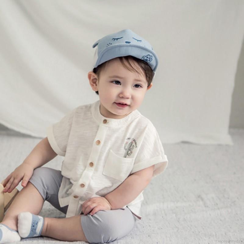 Mũ lưỡi trai chất Cotton hoạ tiết hoạt hình phong cách bóng chày cho bé