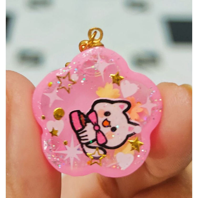 Móc khóa shaker mini: hoa và sao