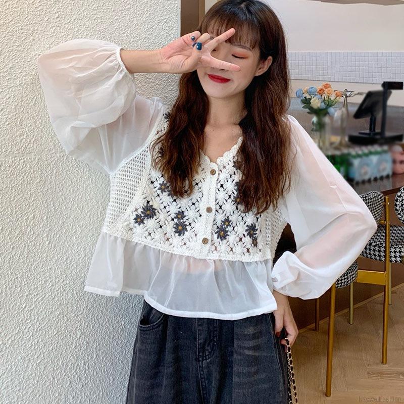  Áo Kiểu Tay Dài Chất Chiffon Thiết Kế Thanh Lịch Nữ Tính | BigBuy360 - bigbuy360.vn