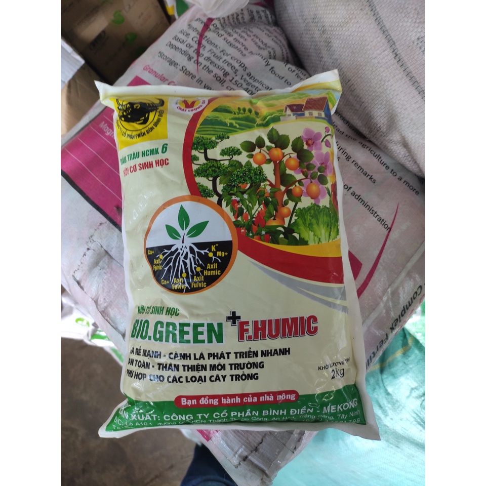 Phân bón Ra rễ cực mạnh BIO Green chứa Humic Fluvic không mùi - gói 2kg