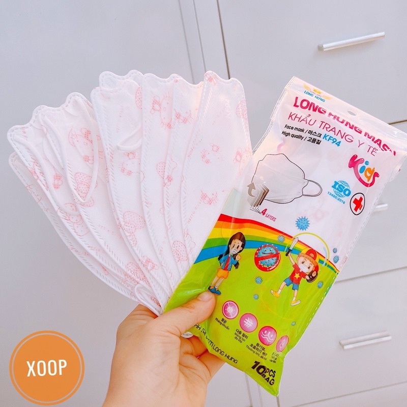 KHẨU TRANG KHÁNG KHUẨN 4 LỚP 4D KF94 MASK CHO BÉ[THÙNG 600 CÁI]