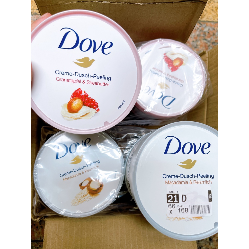 [Bản US] Kem Tẩy Tế Bào Chết Body Dove Lựu - Macadamia 225ml