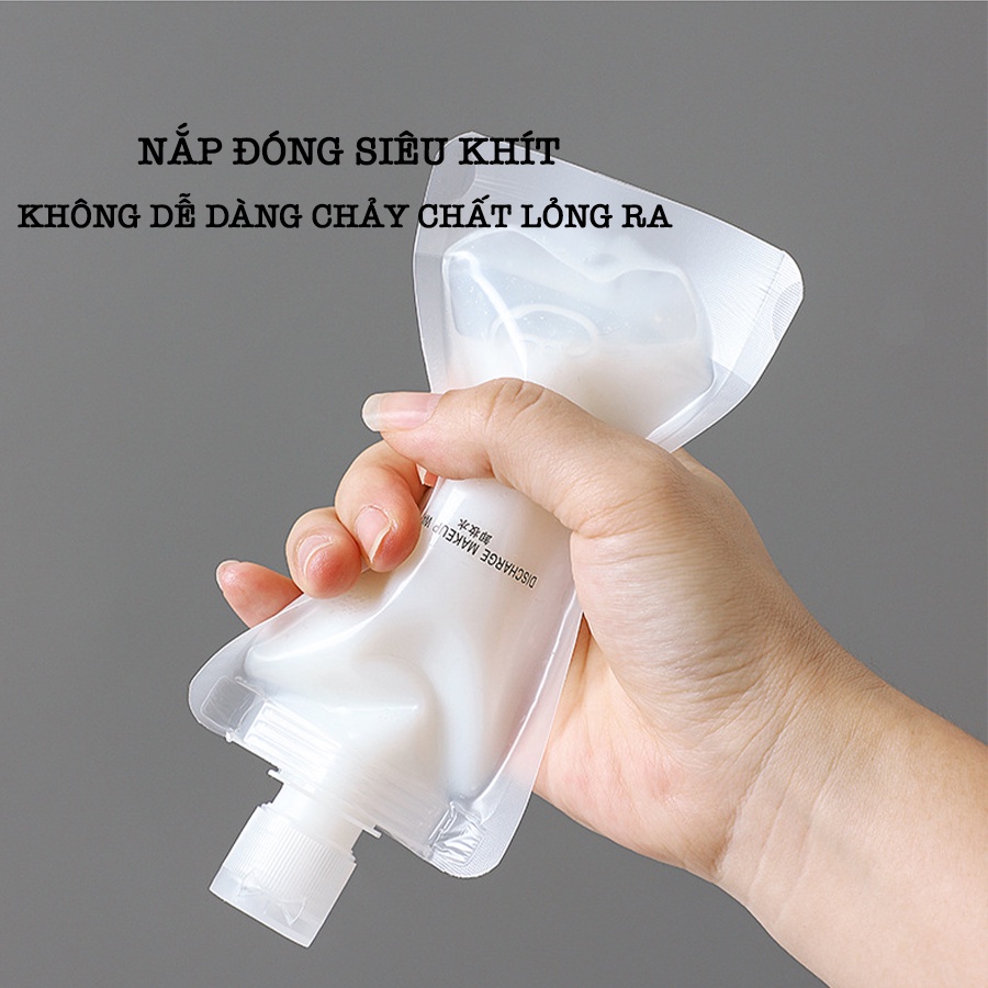 Túi chiết mỹ phẩm 100ml 50ml 30ml Túi Chiết Dầu Gội, Dầu Xả, Sữa Tắm Có Thể Tái Sử Dụng, Tiện Ích Khi Đi Du Lịch P0390