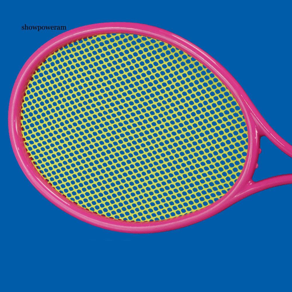 Bộ 2 vợt tennis nhựa + 2 bóng nhựa nhiều màu sắc dành cho các bé