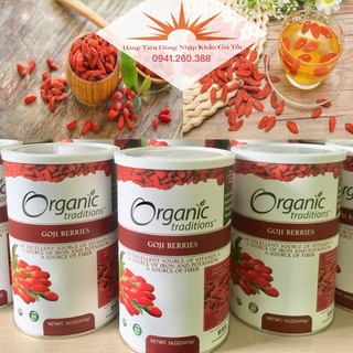 Kỉ tử hữu cơ organic tradition mỹ hộp 454g-câu/kỉ tử đỏ sấy khô tự nhiên-dùng pha trà/hầm,nấu món ăn-tốt cho sức khoẻ