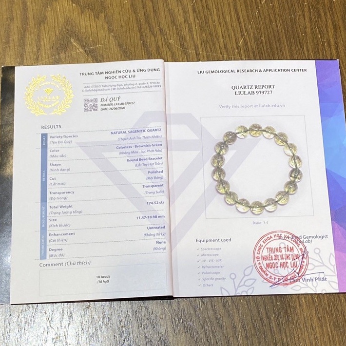 Vòng tay đá Thạch anh tóc xanh SP003477 Gypsy.lala