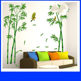 (HCM) Decal dán tường Cây trúc xanh 3 - DCX047 - decalhcm