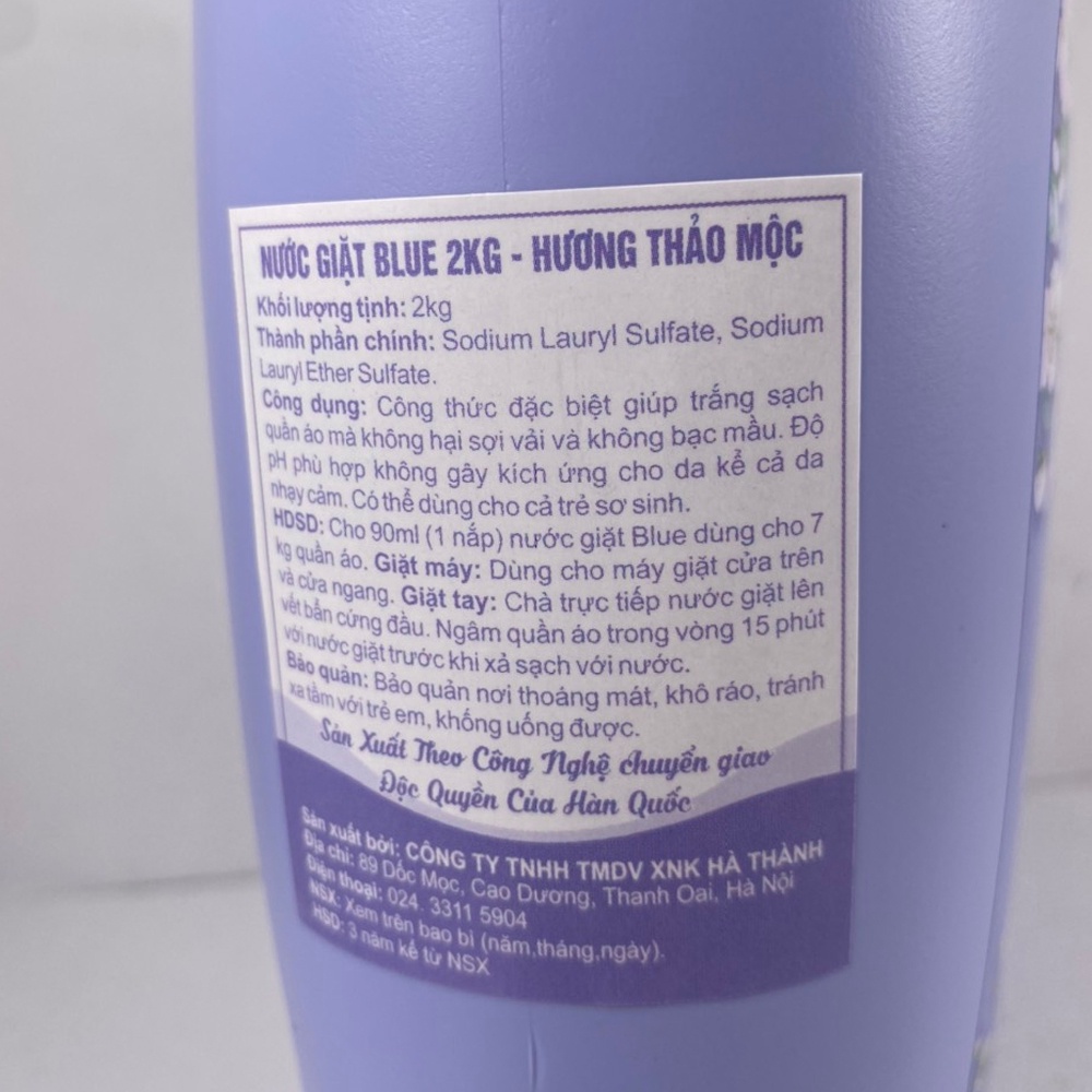 Nước giặt Blue Hanvit hương hoa Thảo Mộc chính hãng Hàn Quốc dạng túi 2kg NPP G20shop