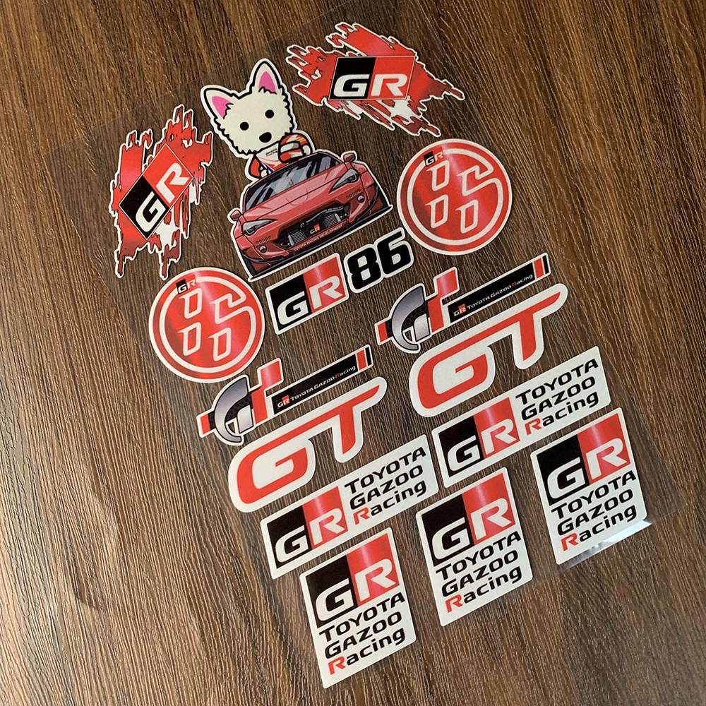 Miếng Đề Can Dán Trang Trí Xe Hơi Thể Thao Toyota GR GAZOO Racing GR Sport Cho Yaris Supra 86 RAV4 Vitz Camry