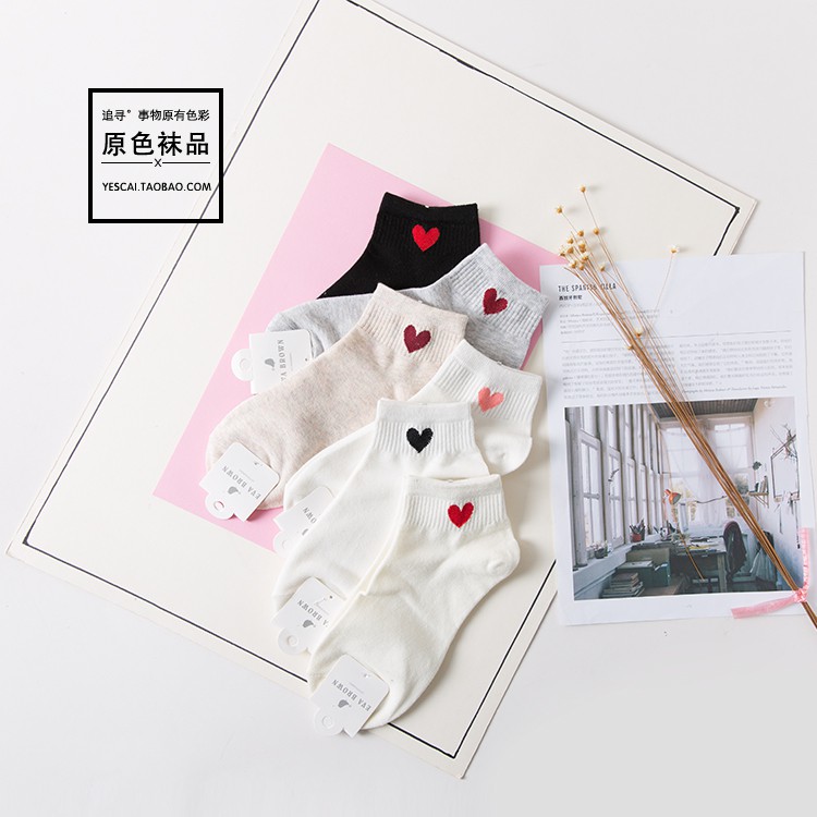 Tất hình trái tim cổ ngắn (0026)