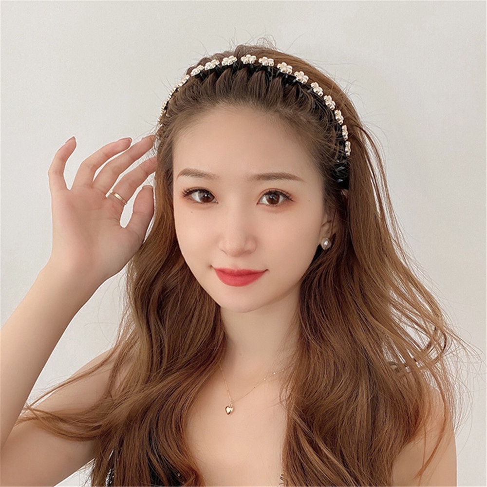 Cài tóc nhựa đính ngọc trai nhiều kiểu tùy chọn chống trượt phong cách thời trang