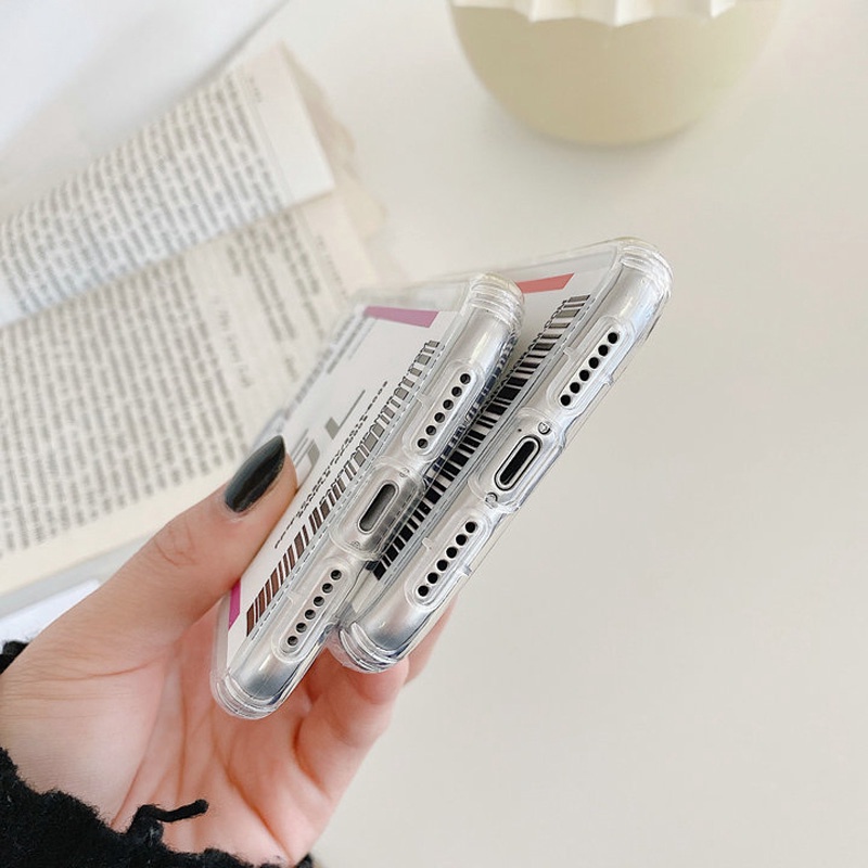 Ins Tide Boarding Pass SEOUL TOKYO MONTREAL Transparent Soft TPU Case for Iphone 11 Pro Max XR Xs Max 8 7 Plus