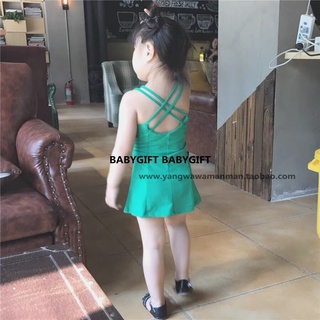 Váy dây đan lưng điệu đà cho bé gái