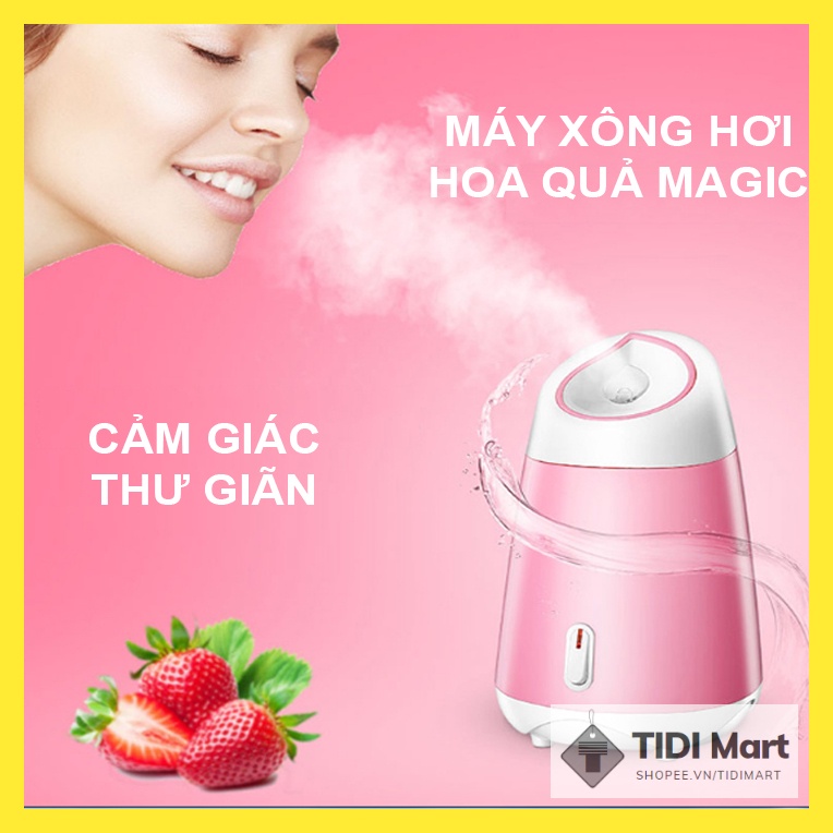Máy xông hơi da mặt hoa quả làm sạch sâu se khít lỗ chân lông, điều tiết bã nhờn giảm mụn ẩn
