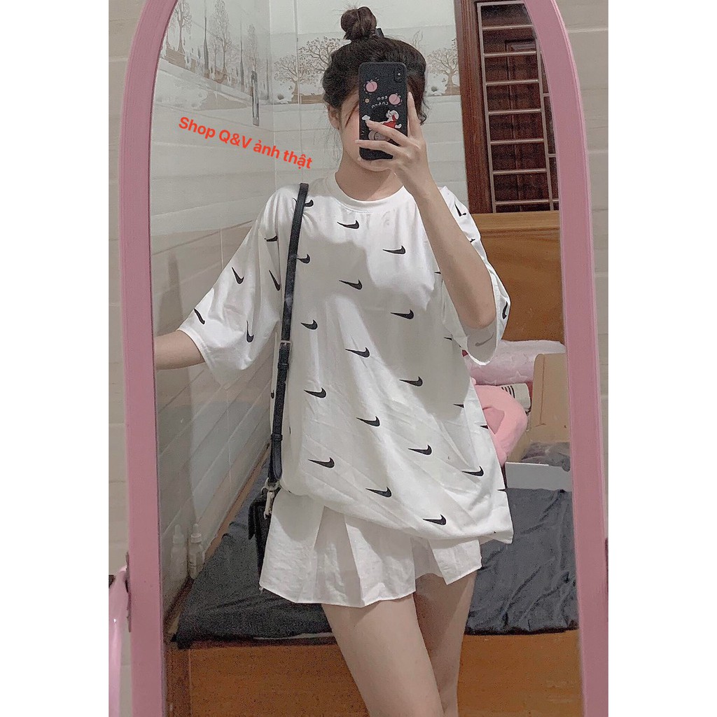  Áo thun nike swoosh logo chất coton - hàng xịn - SHOP Q&V | BigBuy360 - bigbuy360.vn