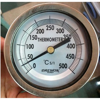 Đồng hồ đo nhiệt độ cơ inox từ 0 đến 500 độ C - DAEWON Hàn Quốc (Chân sau)