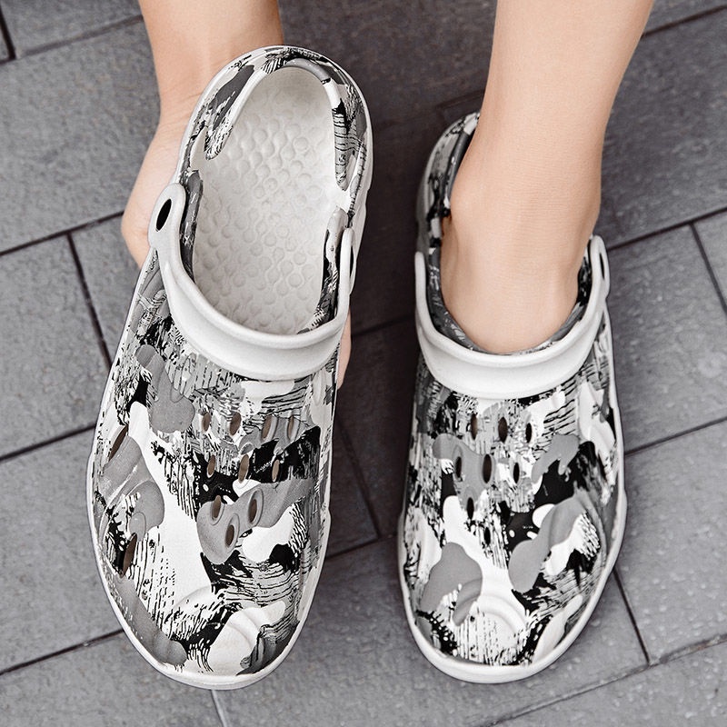 Dép Sandal Đục Lỗ Thoáng Khí Chống Trượt Cỡ Lớn 45 Plus 46 Plus Fat 47 48 Thời Trang Mùa Hè Cho Nam