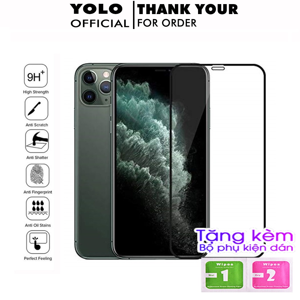 Cường lực iphone xs max 14 plus 11 pro max 6s 6 Plus SE 2022 7 Plus 8 Plus X Xr 13 xsmax 12 Promax full màn - Kính [9D]