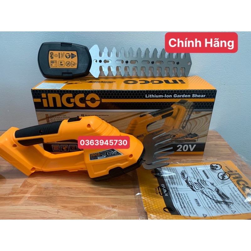 INGCO Máy cắt tỉa hàng rào dùng pin 20V CSTLI2001