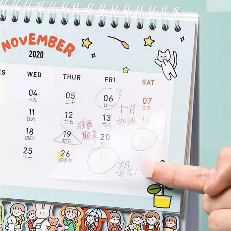 Set 50 Tấm Giấy Ghi Chú Trong Suốt Sáng Tạo Kích Thước S/M/L Dùng Cho Văn Phòng/Trường Học