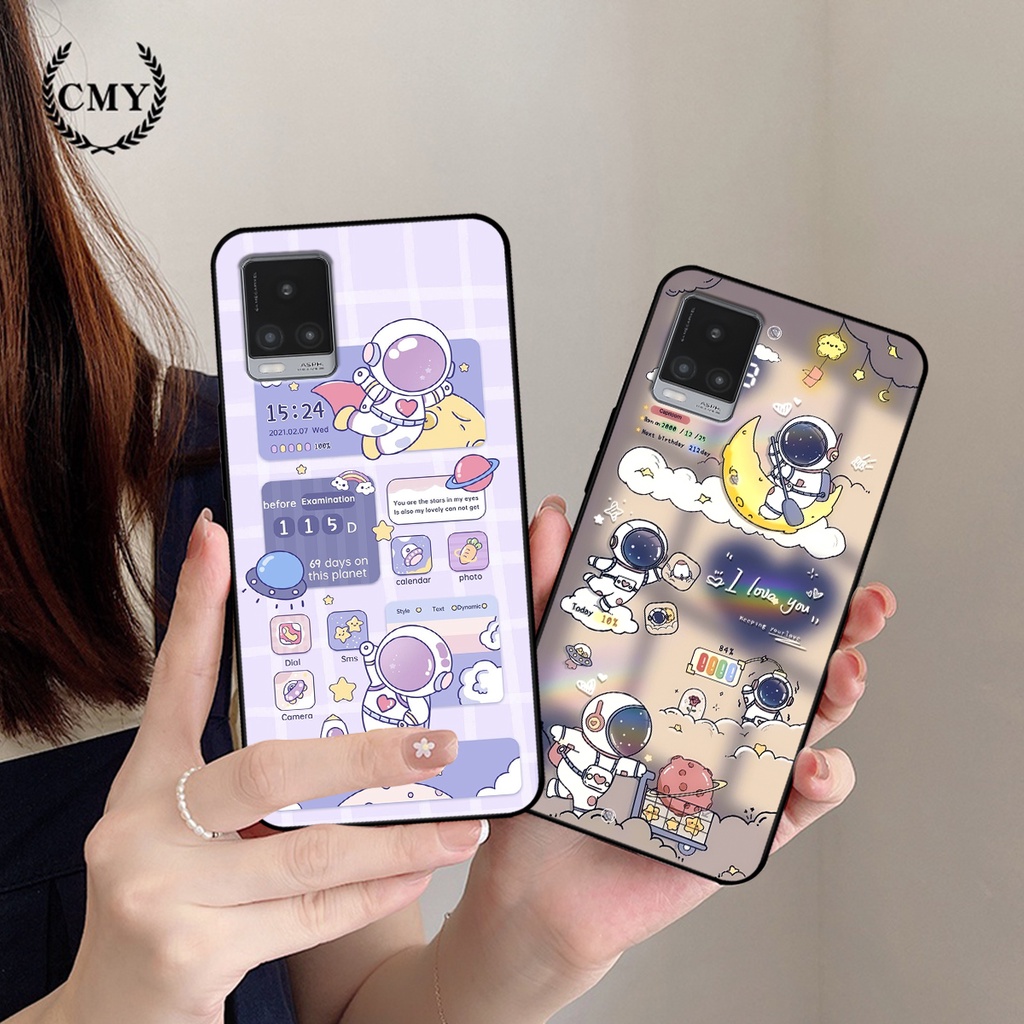 Ốp lưng Vivo V20 - Vivo V21 hình gấu, vũ trụ ngân hà chibi. ốp chống sốc bền đẹp