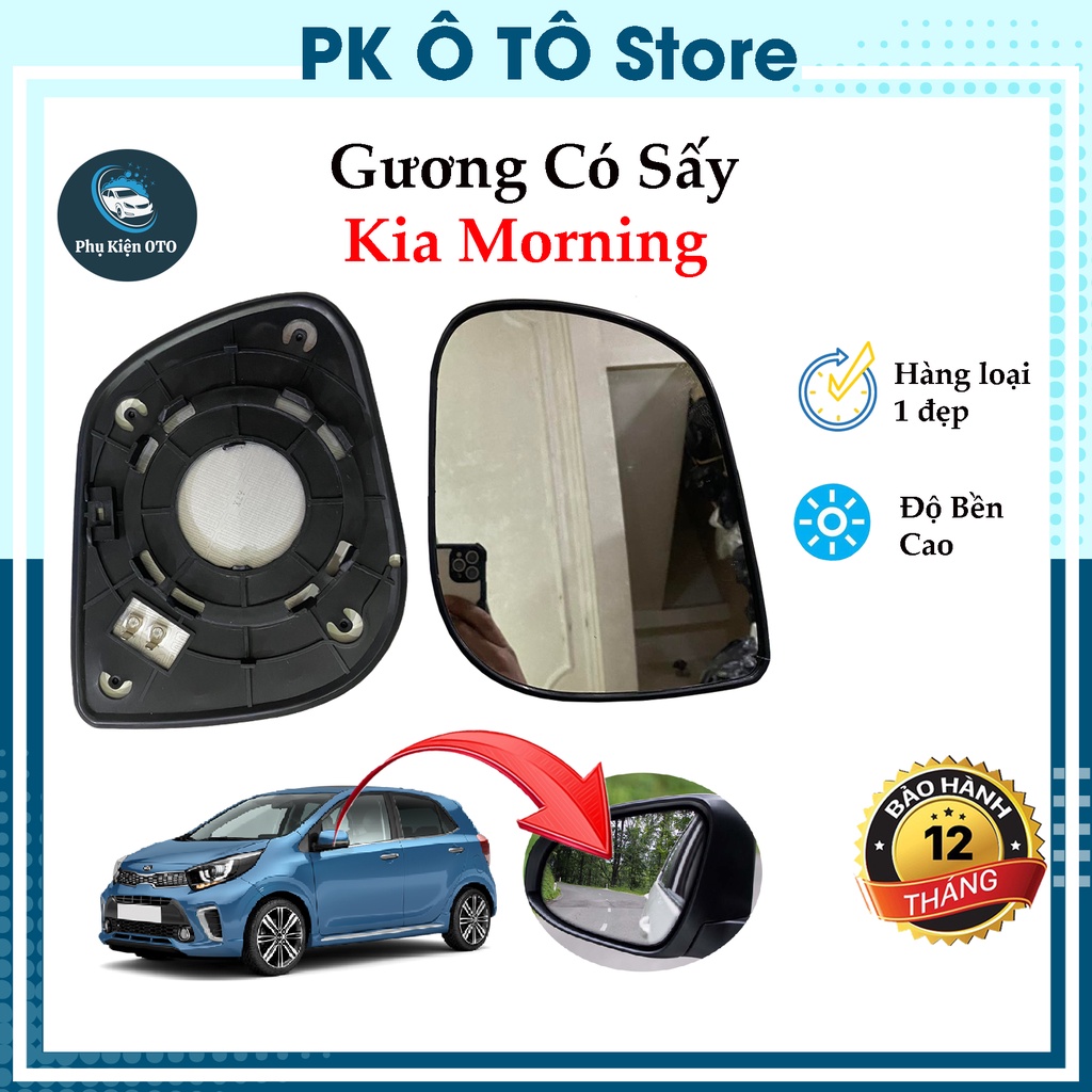 Mặt Gương Có Sấy Kia 2012 -2020, Gương Chiếu Hậu Ô Tô Hàn Quốc - Hình Ảnh Rõ Nét - Hàng Chất Lượng [BH 12 Tháng]