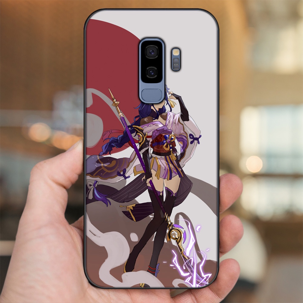 Ốp lưng Samsung S9 Plus viền đen in hình Raiden Shogun Genshin Impact